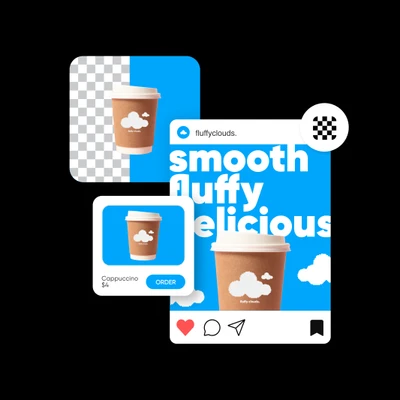 blue background photo editing