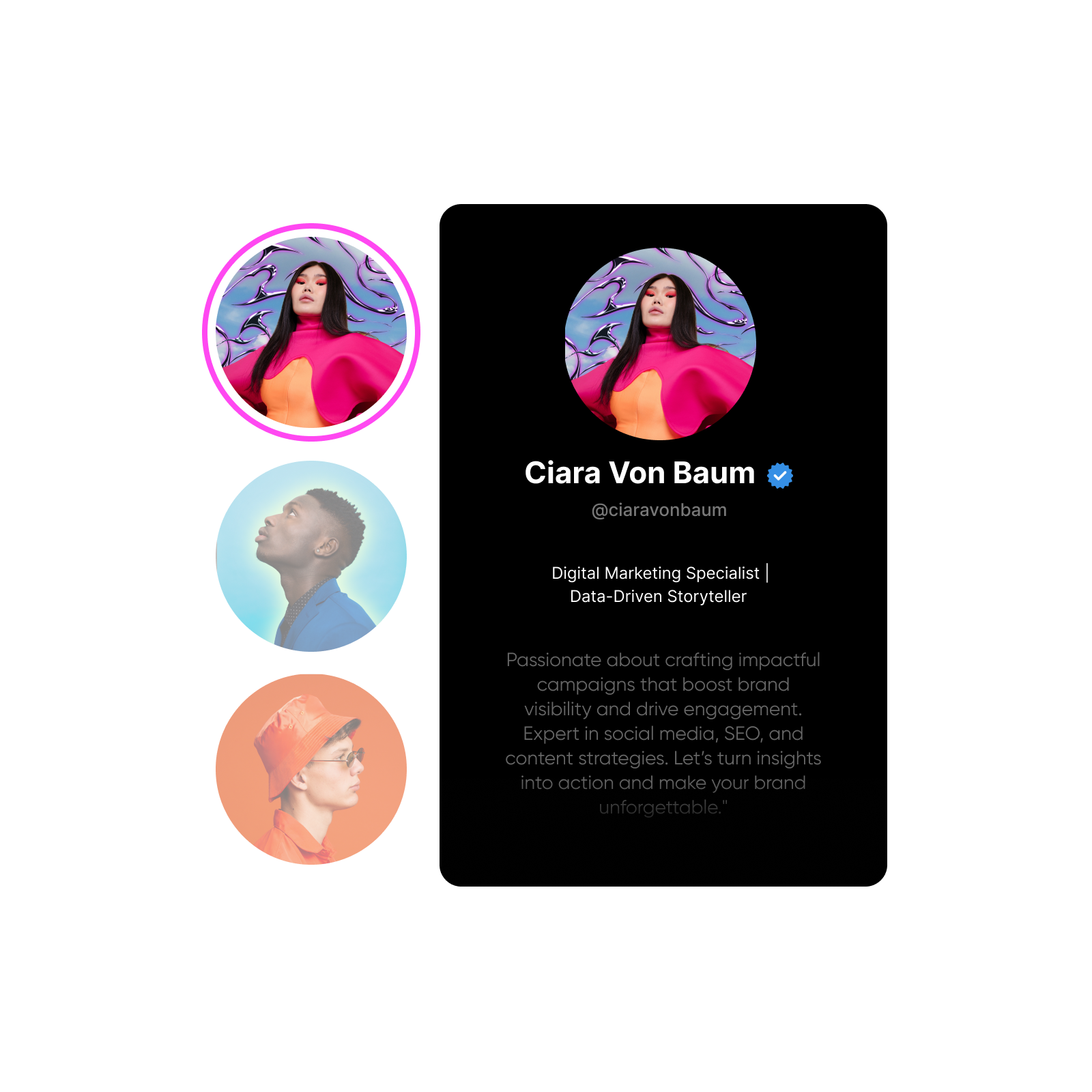 Profesyonel profil resmi şablonları