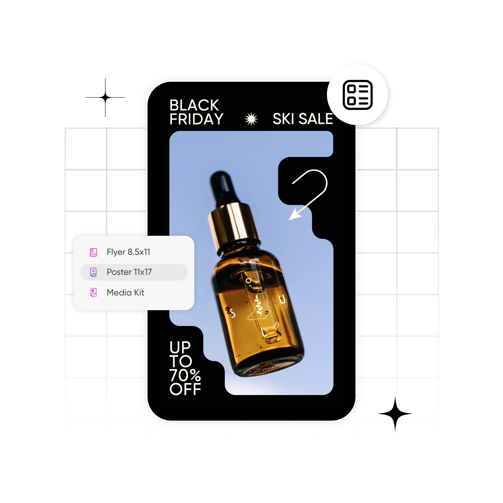 Easily create posters with the&nbsp;online poster maker