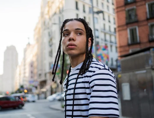 a portrait image with the background