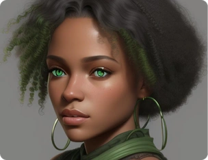 3d ai face of a woman