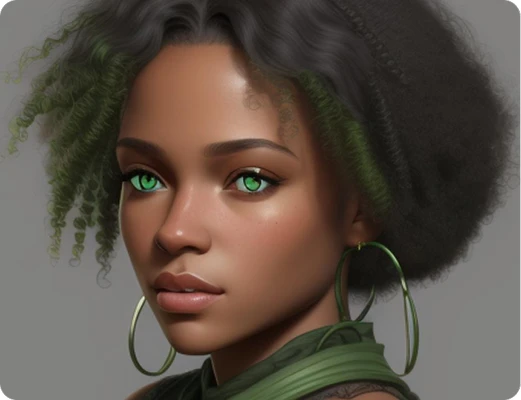 3d ai face of a woman