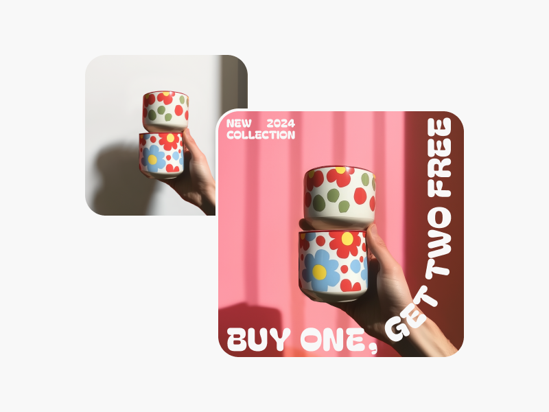 Online scene maker for social media product listings