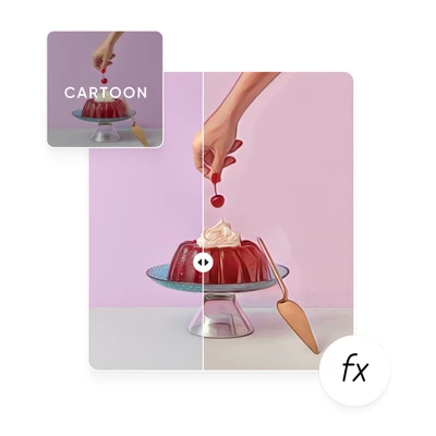 Picsart'in fotoğrafları karikatüre dönüştürme aracı ile fotoğrafı karikatürleştir