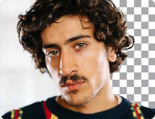 Portrait image with transparent background 1