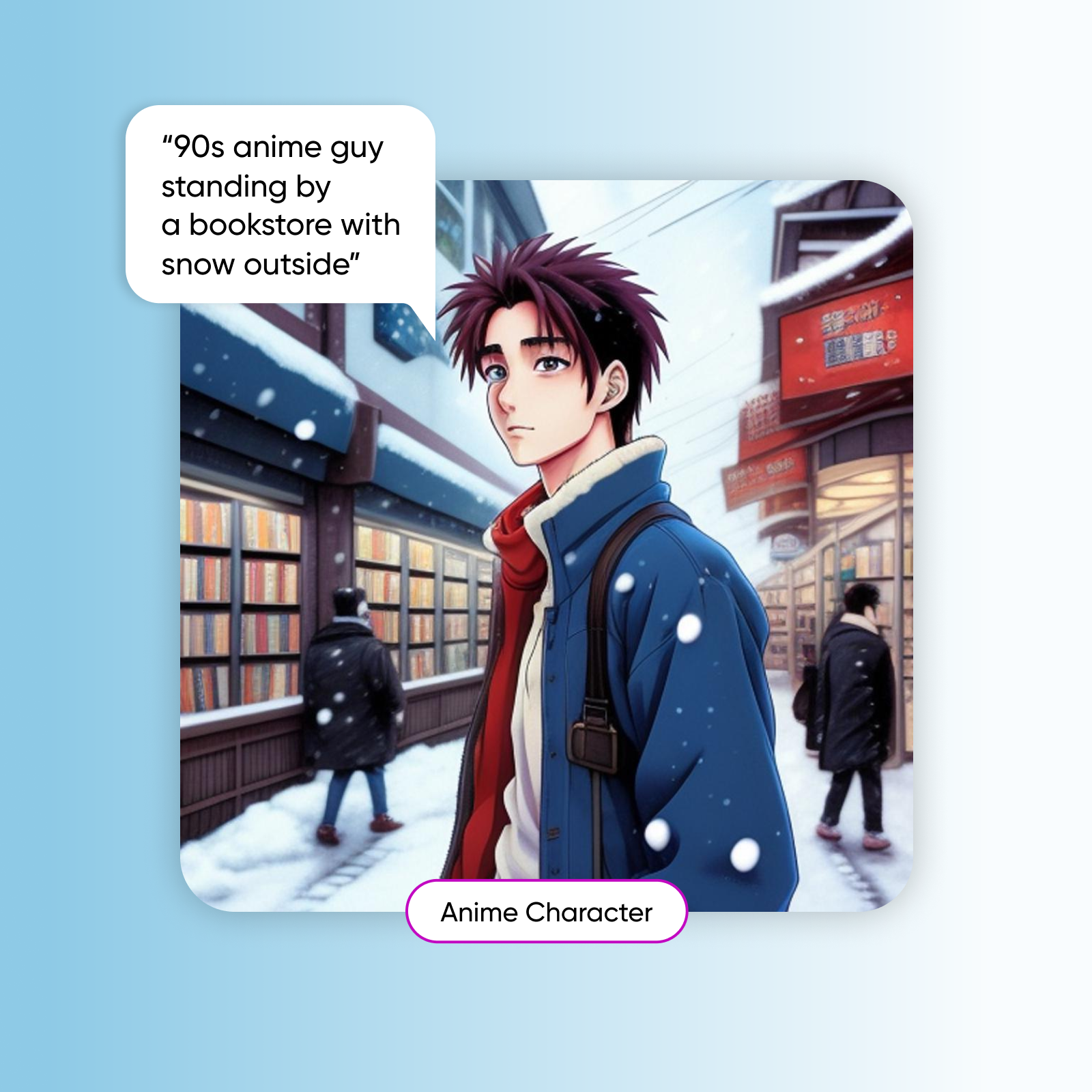 anime character with speech bubble