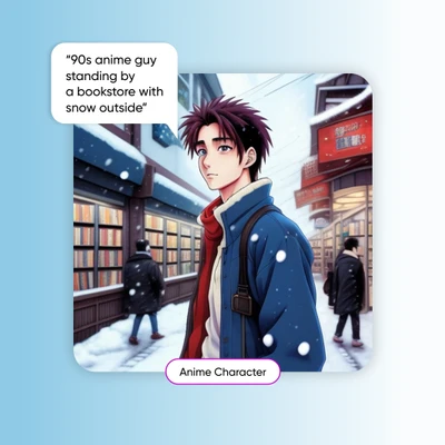 anime character with speech bubble