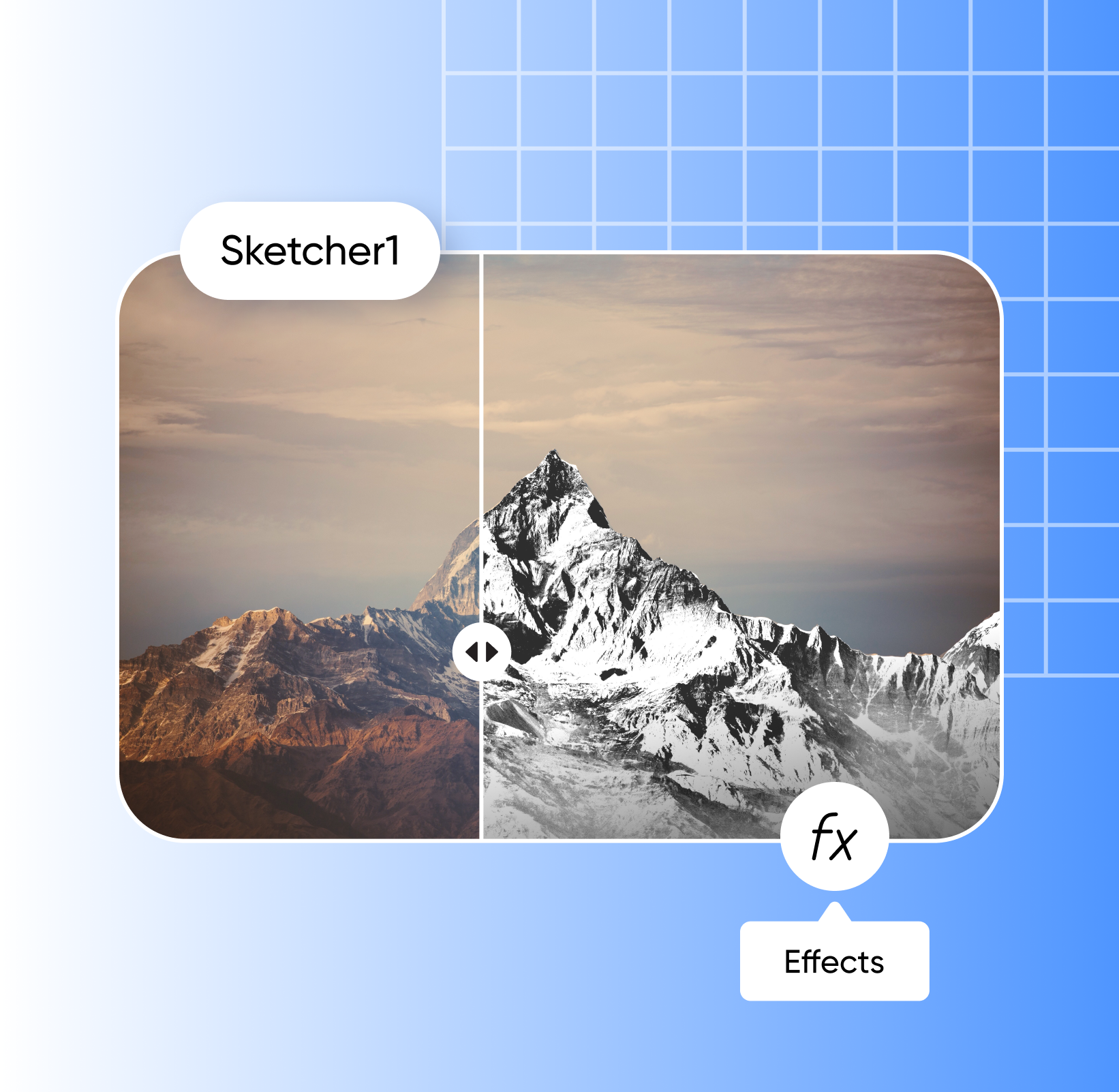 landscape shots to sketches