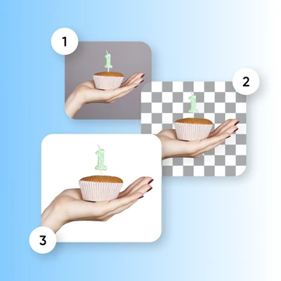 extract photo background and add a white background