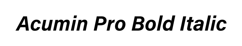 Acumin Pro Bold Italic