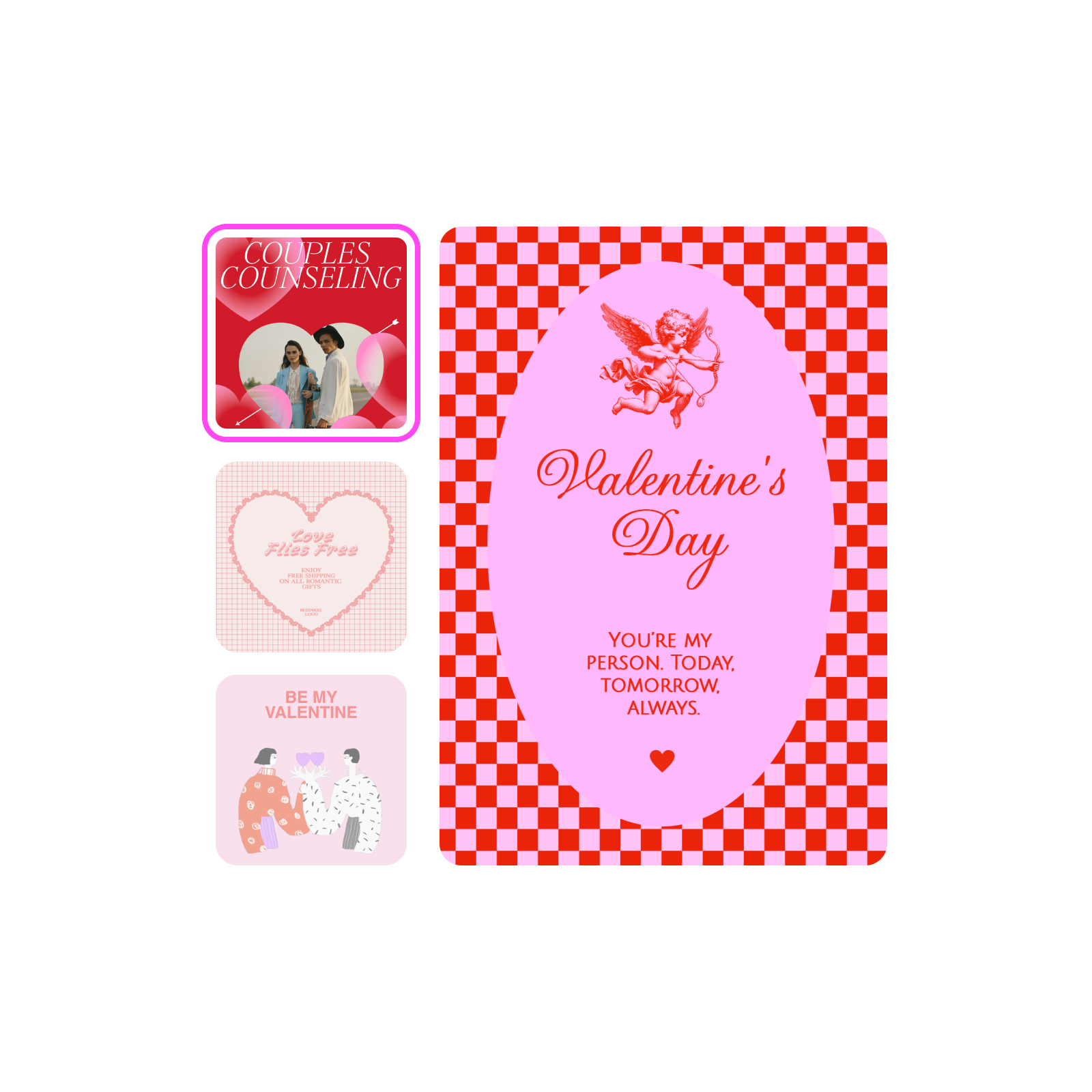 Valentine's Day card templates