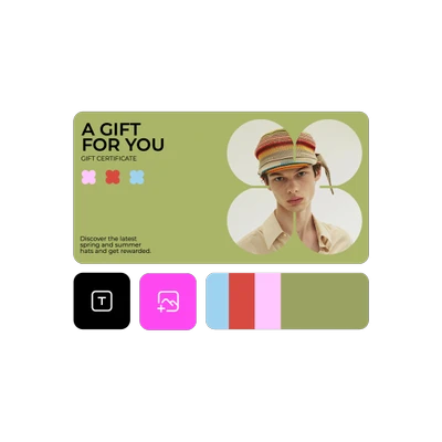 Customize your gift certificate with Picsart's editing tools