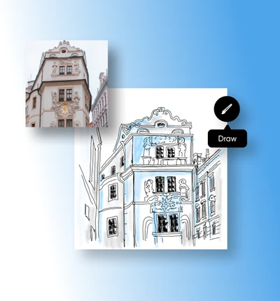 트레이싱을 위한 드로잉 도구