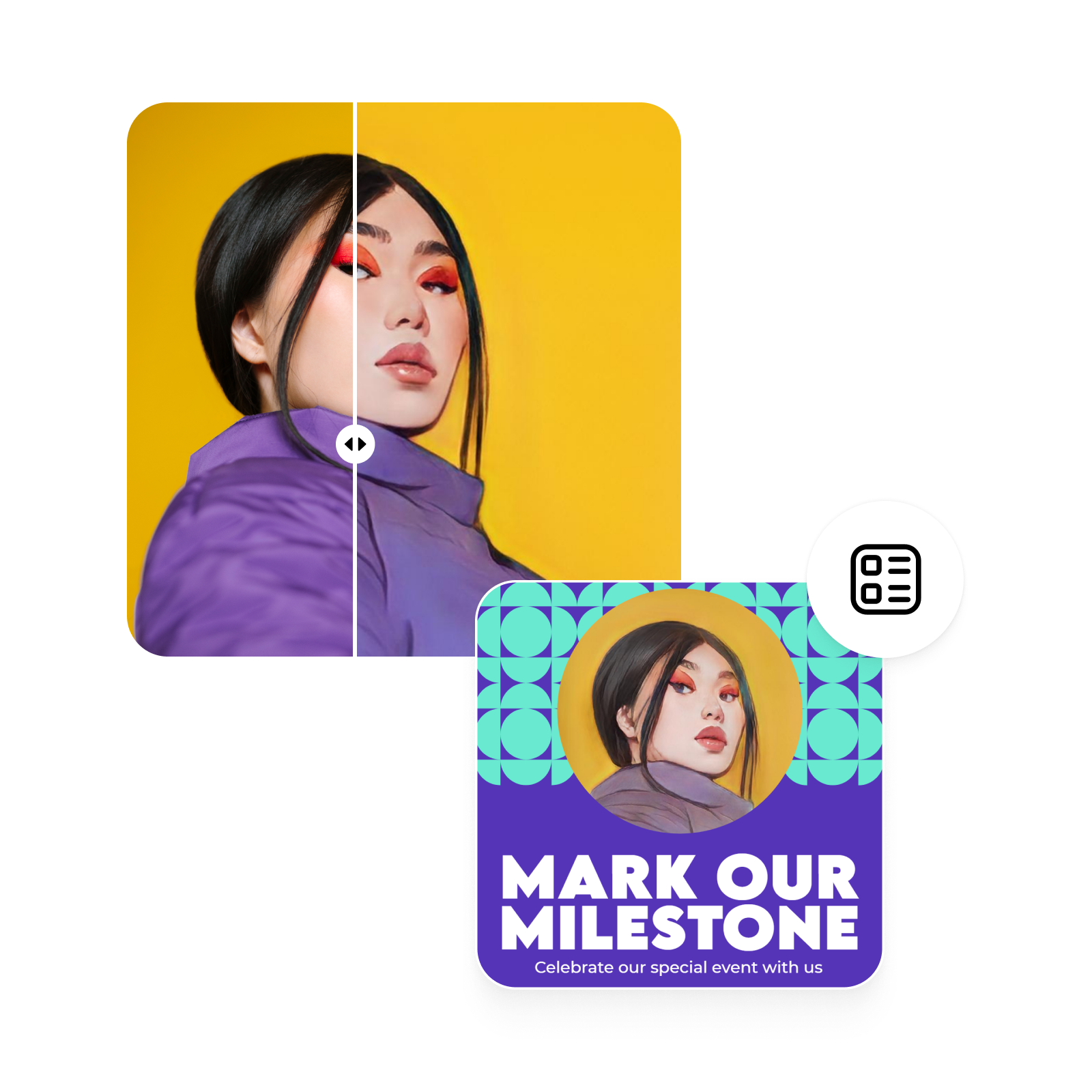 Insert newly-cartoonized photos in templates