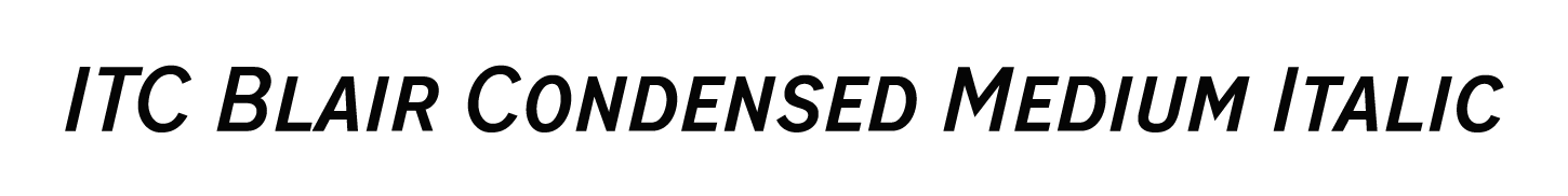 ITC Blair Italic