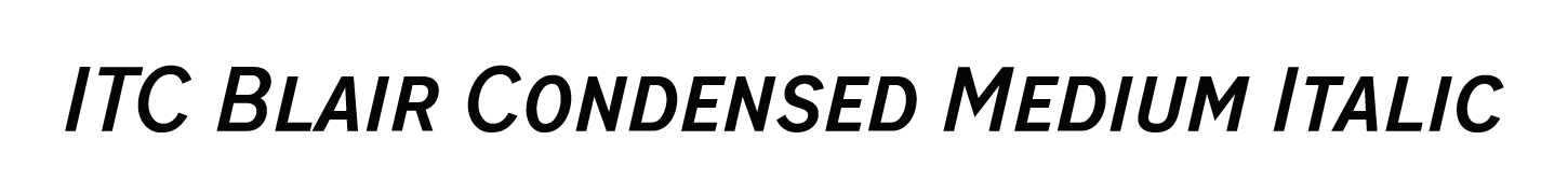 ITC Blair Italic