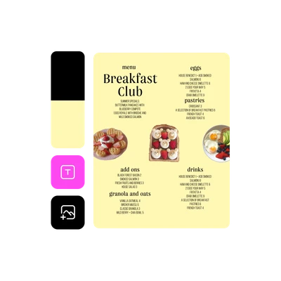Lunch Menu Customisation Picsart