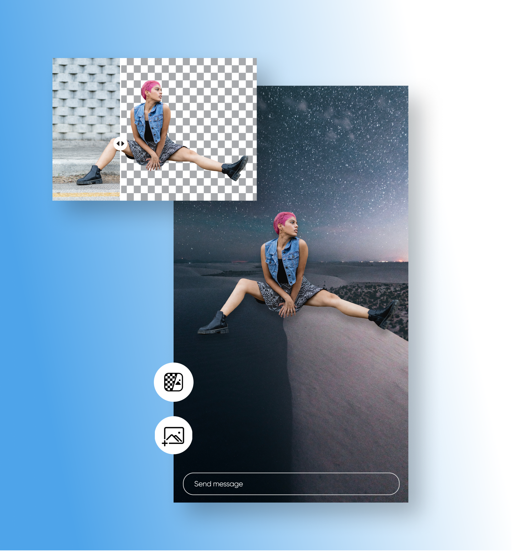 create a stunning image for your social media with Picsart's bg remover
