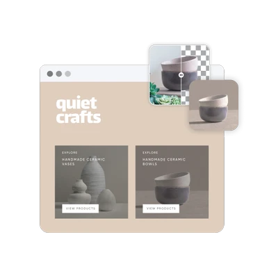 multiple e-commerce photo backgrounds generated in a similar style