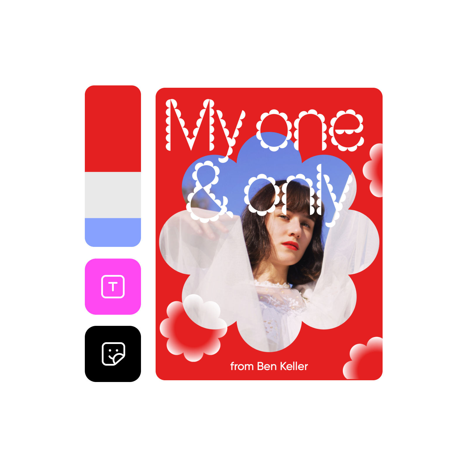 Customize valentine cards with Picsart’s tools