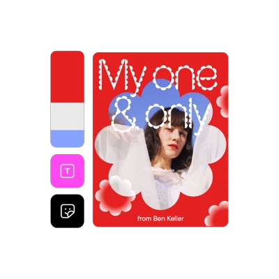 Customize valentine cards with Picsart’s tools