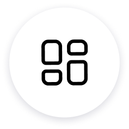 مختلف ٹیمپلیٹ کے حجم کے لیے آئیکن