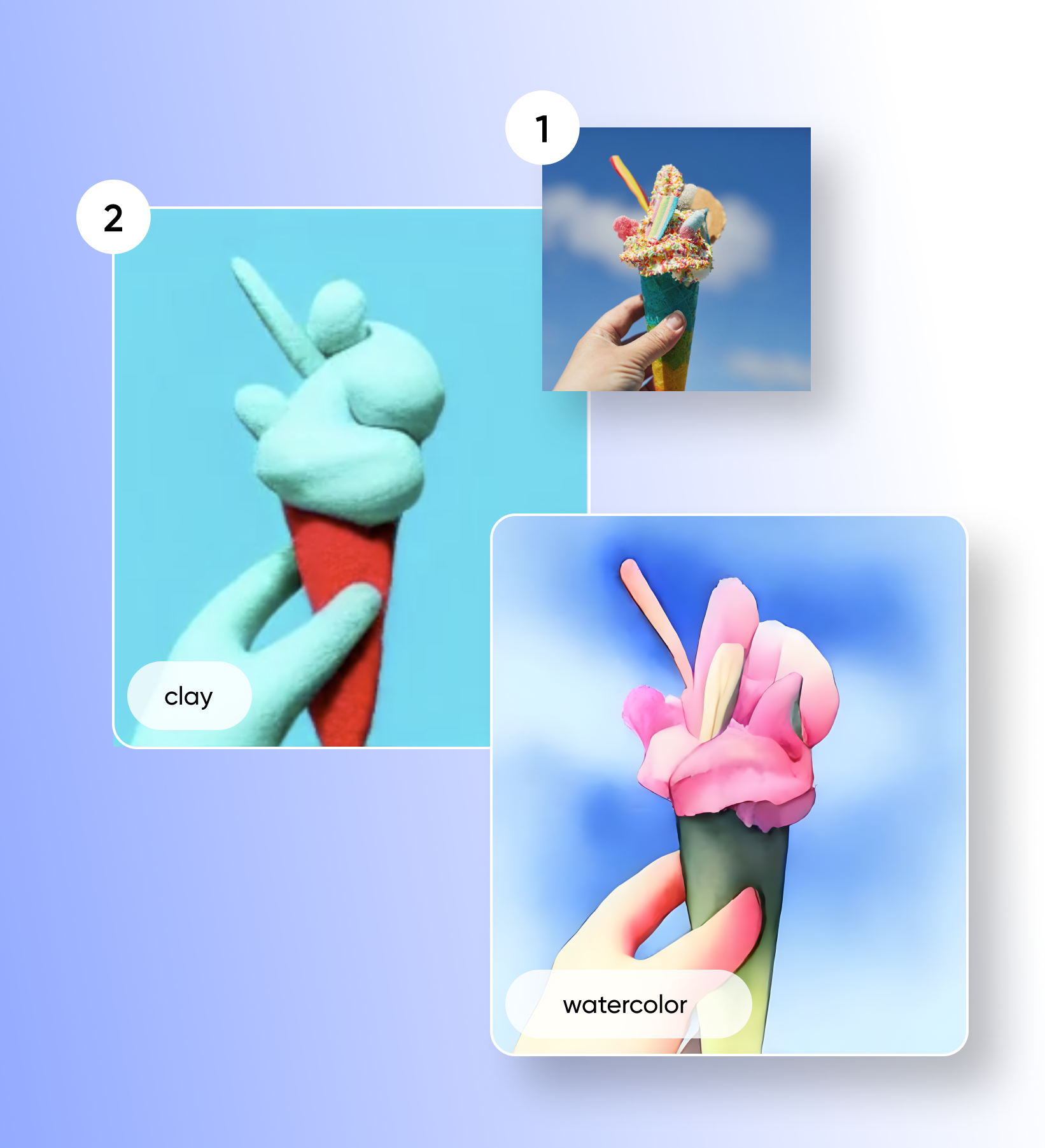 Add artistic look to video by AI video effects