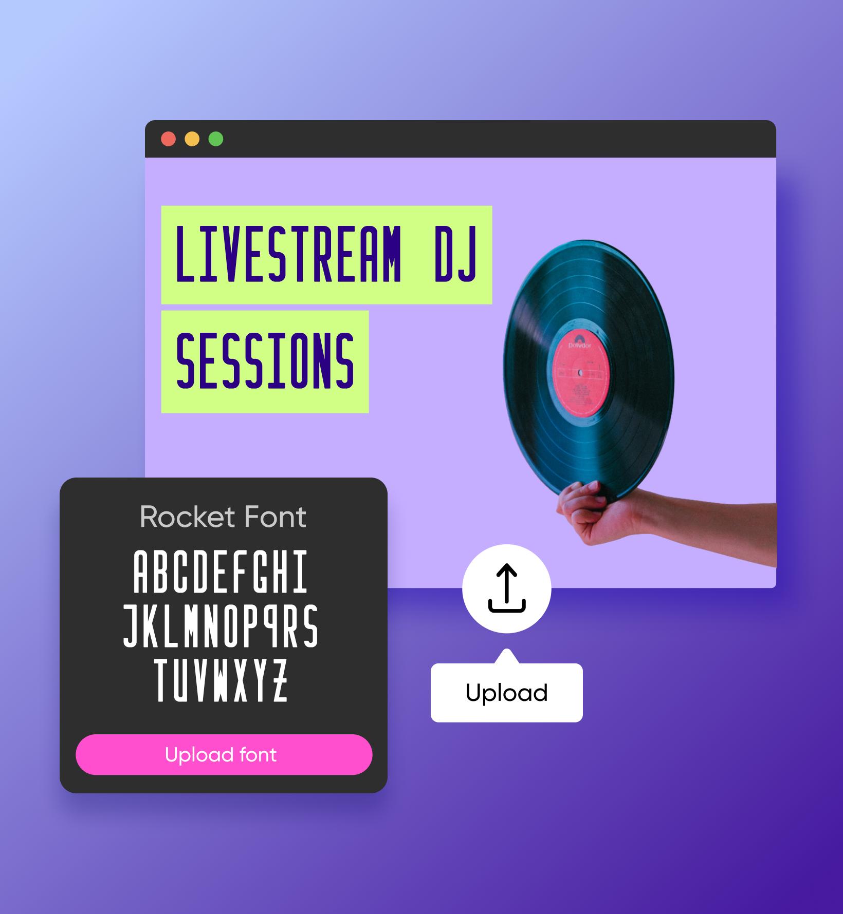 Tải lên phông chữ của riêng bạn trong trình chỉnh sửa văn bản Picsart