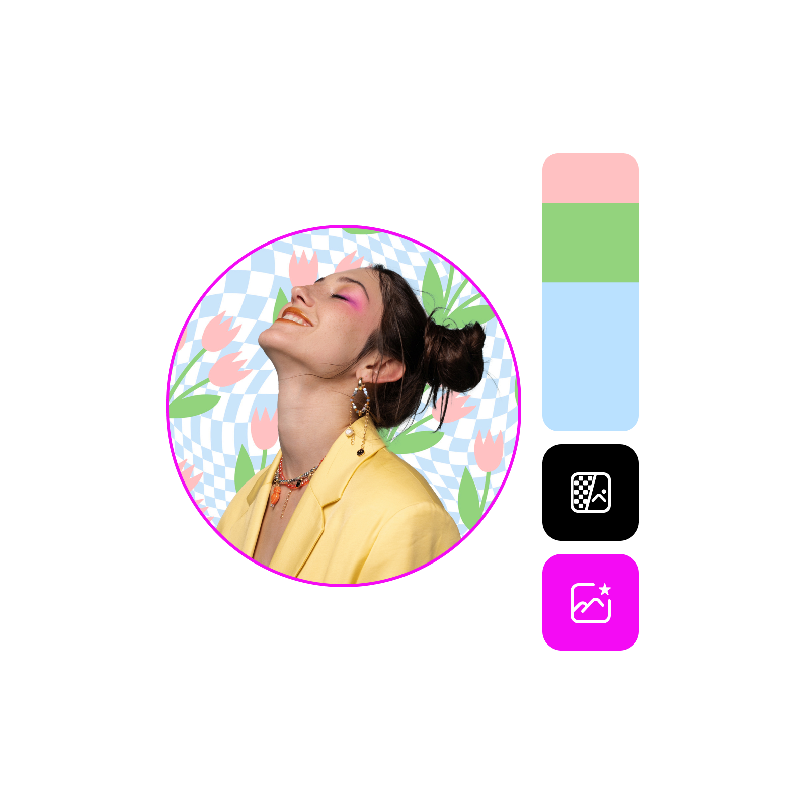 Kesmeler, filtreler ve pürüzsüz bir bitiş için lekeleri kaldırma ile profil resimleri için düzenleme araçları