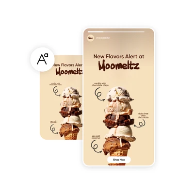 Add text on food and drink visulas