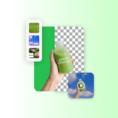 remove and replace green screens