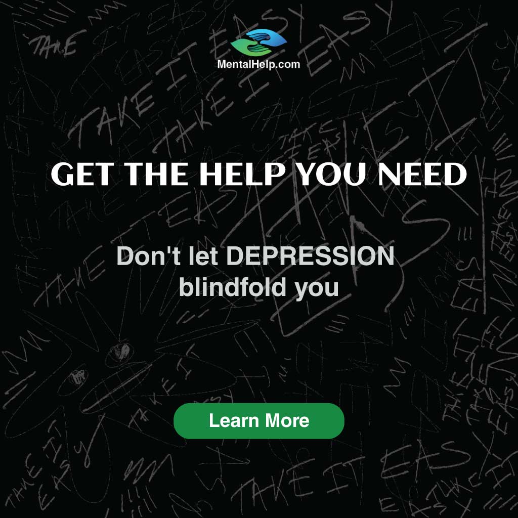 Motivating Mental Health Support Ad Poster Black Green