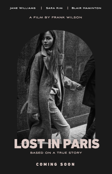 Template Mysterious Black and White Film Poster Design